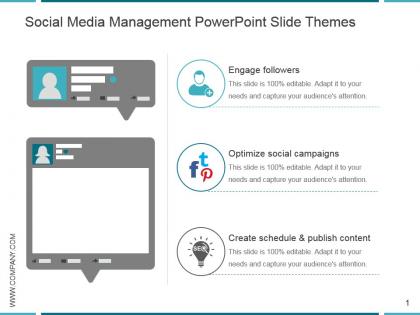 Social media management powerpoint slide themes