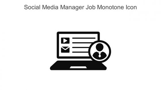Social Media Manager Job Monotone Icon In Powerpoint Pptx Png And Editable Eps Format