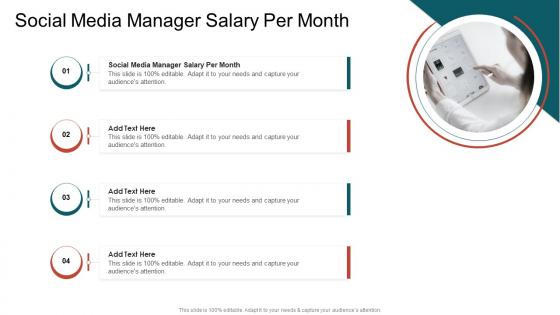 Social Media Manager Salary Per Month In Powerpoint And Google Slides Cpb