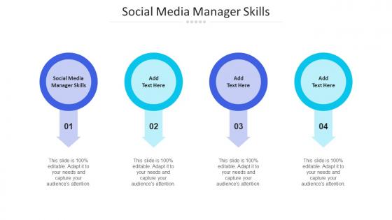 Social Media Manager Skills Ppt Powerpoint Presentation Layouts Deck Cpb