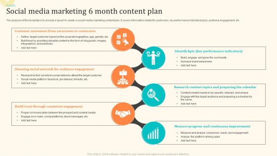 Social Media Marketing 6 Month Content Plan