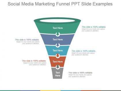 Social media marketing funnel ppt slide examples