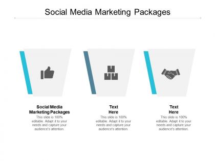 Social media marketing packages ppt powerpoint presentation pictures background designs cpb