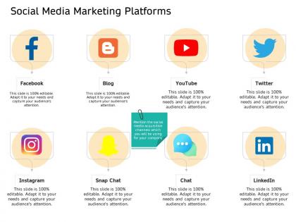 Social media marketing platforms snap chat ppt powerpoint presentation summary deck
