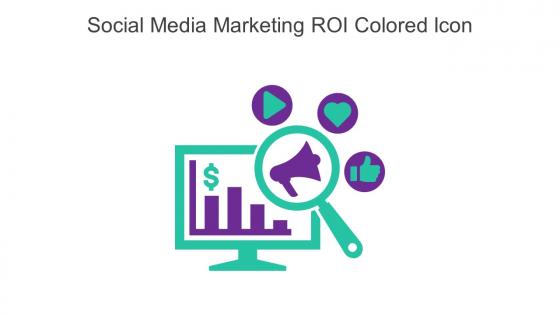 Social Media Marketing ROI Colored Icon In Powerpoint Pptx Png And Editable Eps Format