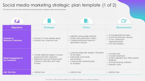 Social Media Marketing Strategic Plan Template Social Media Pitch Deck Startup Ppt Templates
