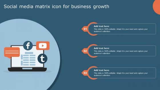 Social Media Matrix Icon For Business Growth