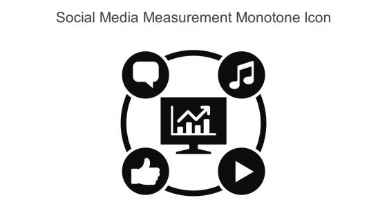 Social Media Measurement Monotone Icon in powerpoint pptx png and editable eps format