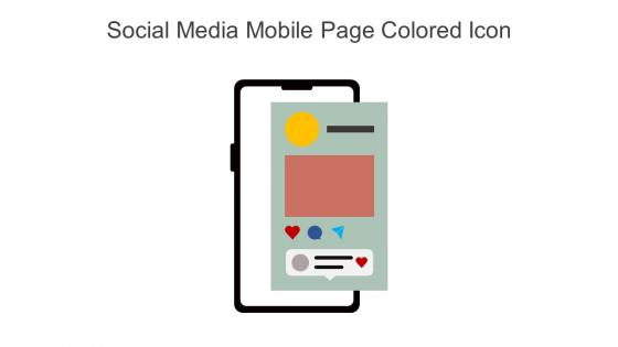 Social Media Mobile Page Colored Icon In Powerpoint Pptx Png And Editable Eps Format