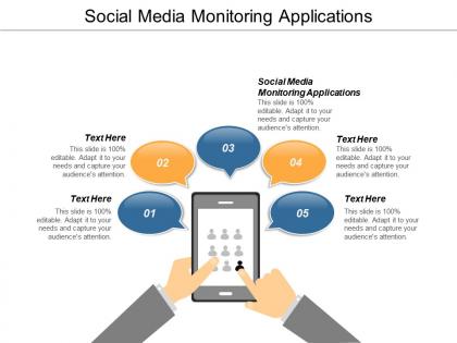 Social media monitoring applications ppt powerpoint presentation model background image cpb