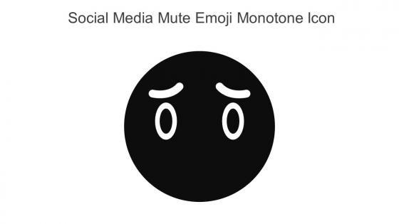 Social Media Mute Emoji Monotone Icon In Powerpoint Pptx Png And Editable Eps Format