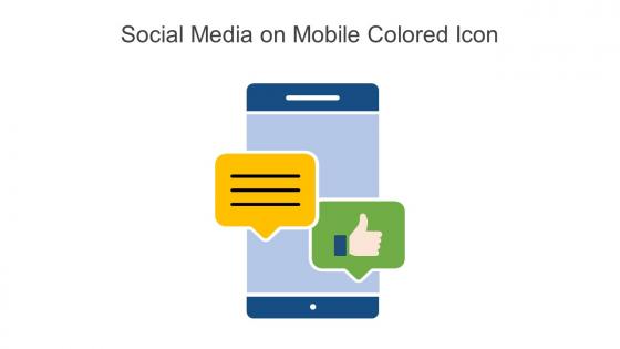 Social Media On Mobile Colored Icon In Powerpoint Pptx Png And Editable Eps Format