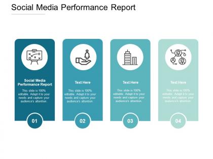 Social media performance report ppt powerpoint presentation model image cpb