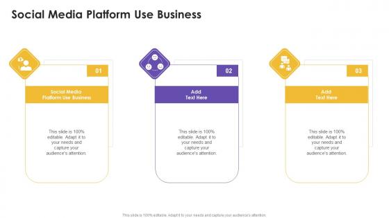 Social Media Platform Use Business In Powerpoint And Google Slides Cpb