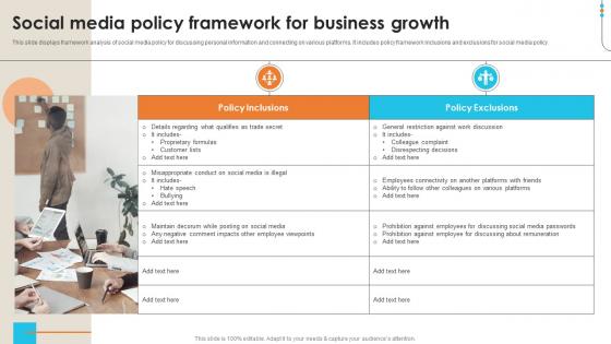 Social Media Policy Framework For Business Growth