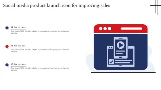 Social Media Product Launch Icon For Improving Sales