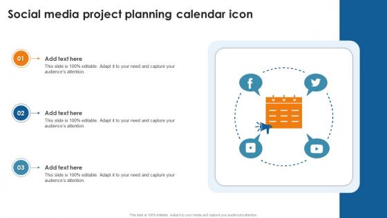 Social Media Project Planning Calendar Icon