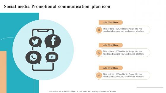 Social Media Promotional Communication Plan Icon