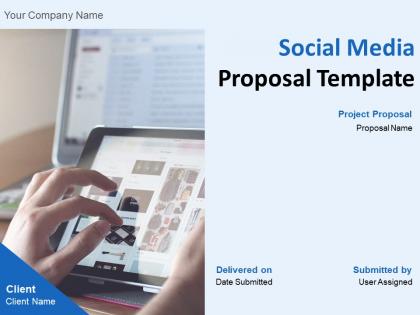 Social media proposal template powerpoint presentation slides
