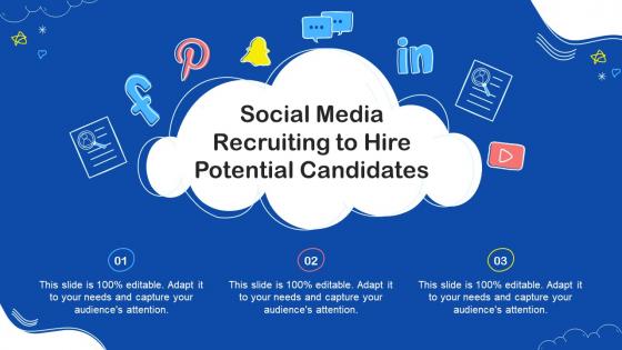Social Media Recruiting To Hire Potential Candidates Ppt Infographics Template