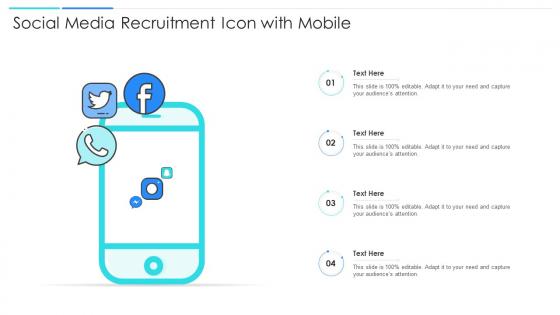 Social Media Recruitment Icon With Mobile