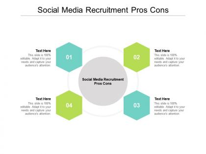 Social media recruitment pros cons ppt powerpoint presentation summary ideas cpb