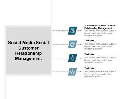 Social media social customer relationship management ppt powerpoint presentation infographic cpb