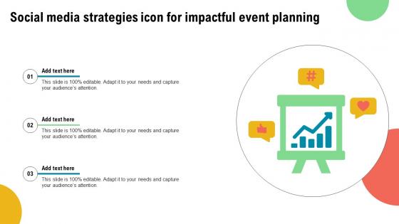 Social Media Strategies Icon For Impactful Event Planning