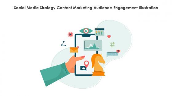 Social Media Strategy Content Marketing Audience Engagement Illustration
