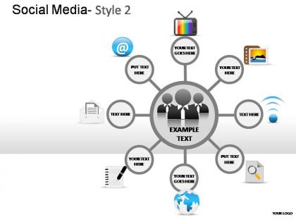 Social media style 2 powerpoint presentation slides