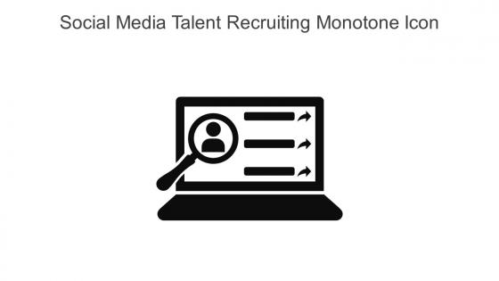 Social Media Talent Recruiting Monotone Icon In Powerpoint Pptx Png And Editable Eps Format