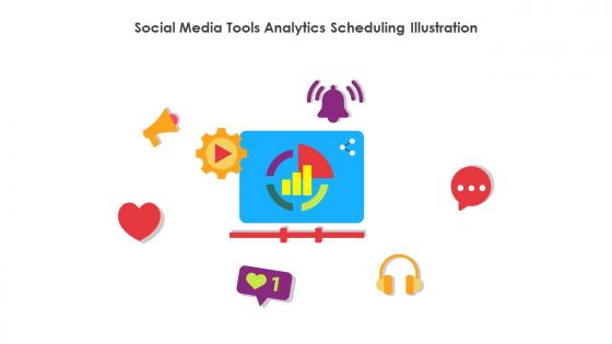 Social Media Tools Analytics Scheduling Illustration