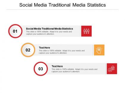 Social media traditional media statistics ppt powerpoint presentation ideas slides cpb