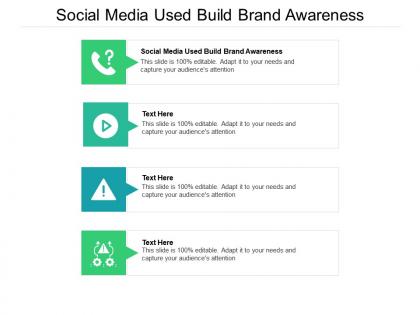 Social media used build brand awareness ppt powerpoint presentation show grid cpb
