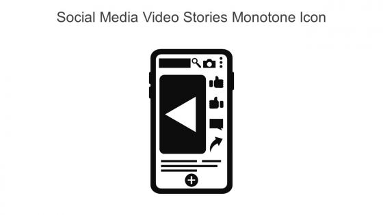 Social Media Video Stories Monotone Icon In Powerpoint Pptx Png And Editable Eps Format