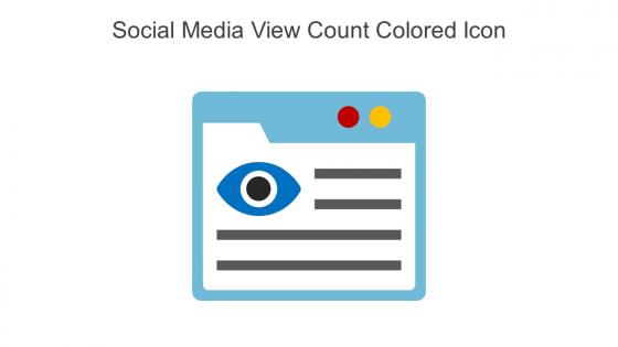 Social Media View Count Colored Icon In Powerpoint Pptx Png And Editable Eps Format