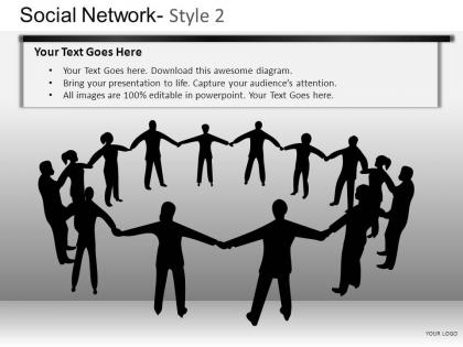 Social network 2 powerpoint presentation slides db