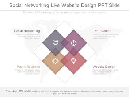 Social networking live website design ppt slide