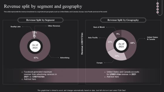 Social Networking Platform Company Profile Revenue Split By Segment And Geography CP SS V