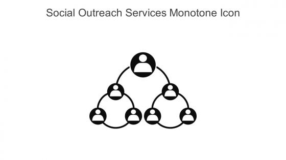 Social Outreach Services Monotone Icon In Powerpoint Pptx Png And Editable Eps Format