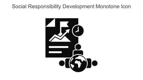 Social Responsibility Development Monotone Icon In Powerpoint Pptx Png And Editable Eps Format