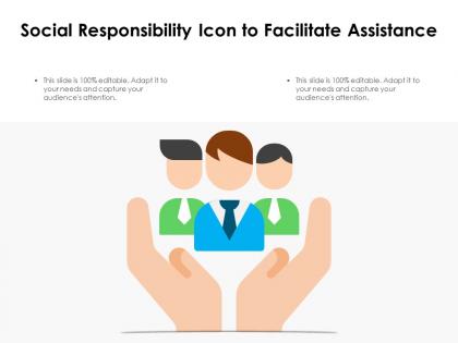 Social responsibility icon to facilitate assistance