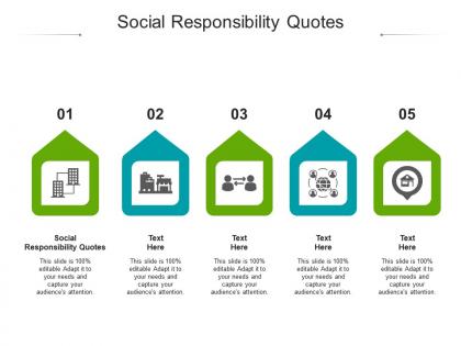 Social responsibility quotes ppt powerpoint presentation icon format cpb