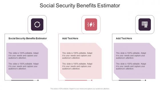 Social Security Benefits Estimator In Powerpoint And Google Slides Cpb