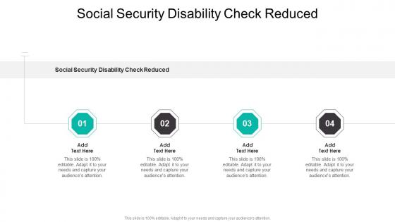 Social Security Disability Check Reduced In Powerpoint And Google Slides Cpb
