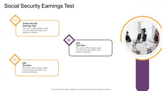 Social Security Earnings Test In Powerpoint And Google Slides Cpb