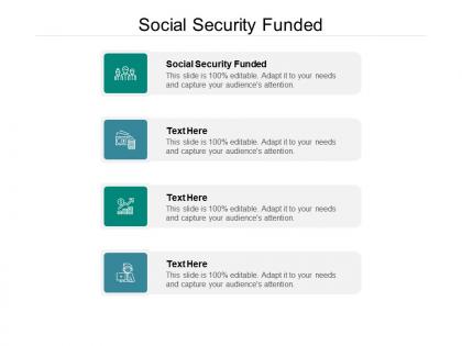 Social security funded ppt powerpoint presentation model samples cpb