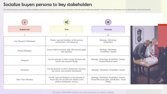 Socialize Buyers Persona To Key Stakeholders User Persona Building MKT SS V