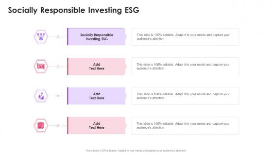 Socially Responsible Investing ESG In Powerpoint And Google Slides Cpb