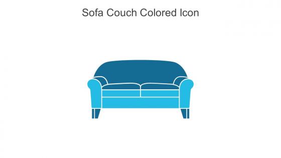 Sofa Couch Colored Icon In Powerpoint Pptx Png And Editable Eps Format